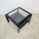 70s Bentwood Coffee Table with Glass Top – Mid Century Modern Black Si