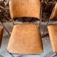 6 brown chairs imitation leather