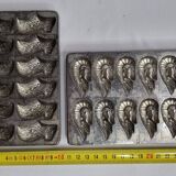 Set of two old chocolate molds "Letang et fils" Paris, 26 cm