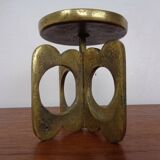 Brutalist Bronze Candle Holder, 1960s