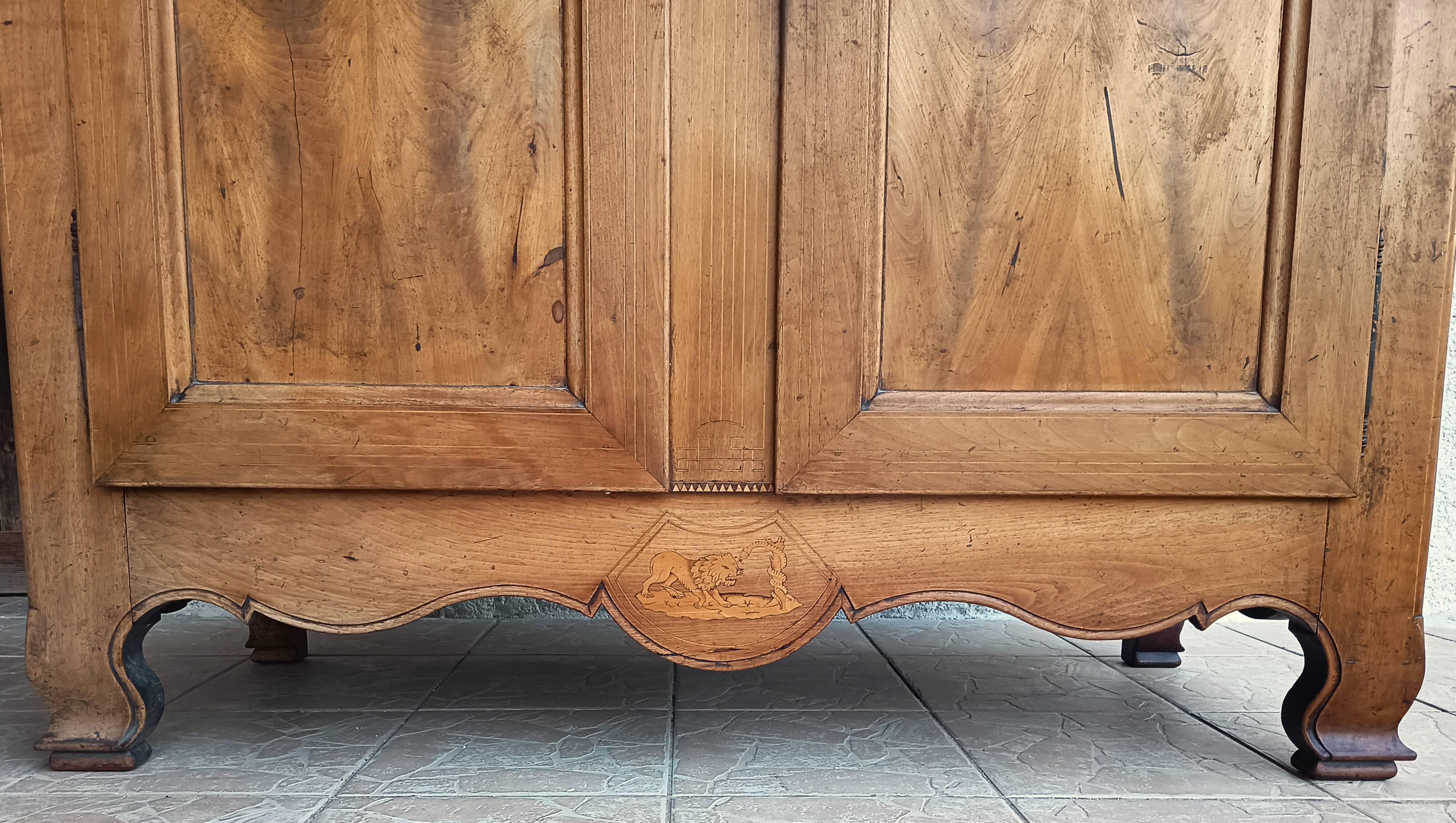 Louis XV marquetry wardrobe, 18th century period.