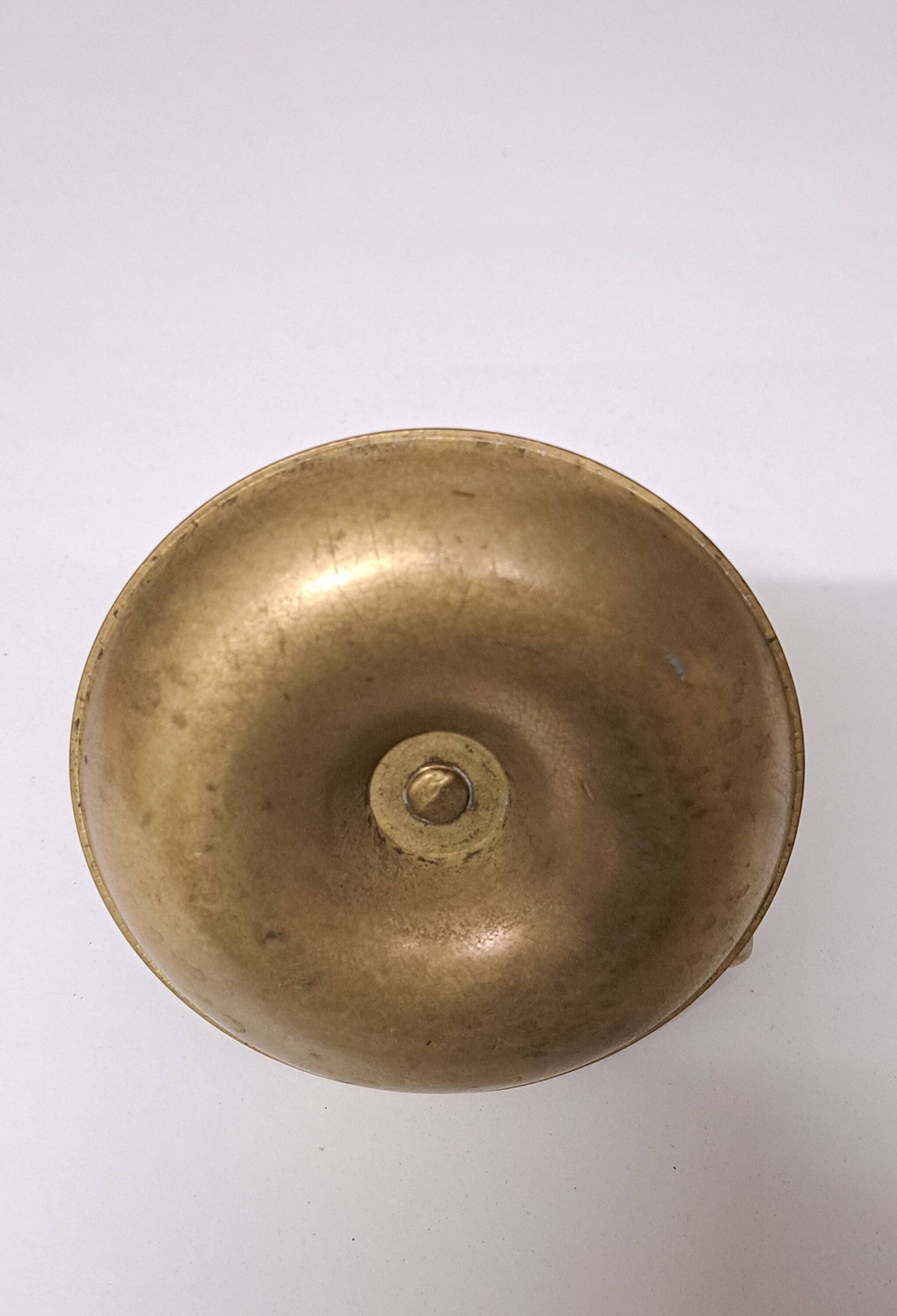 Antique hand candlestick in solid brass - 19th-century Martinet - Country decor C