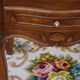 Louis XV bedside table, 3 drawers, bordered top