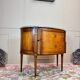 Louis XVI Style Mahogany Half Moon Chest of Drawers Stamped Mailfert