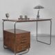 Bureau en noyer style Bauhaus Tchèque 1930s