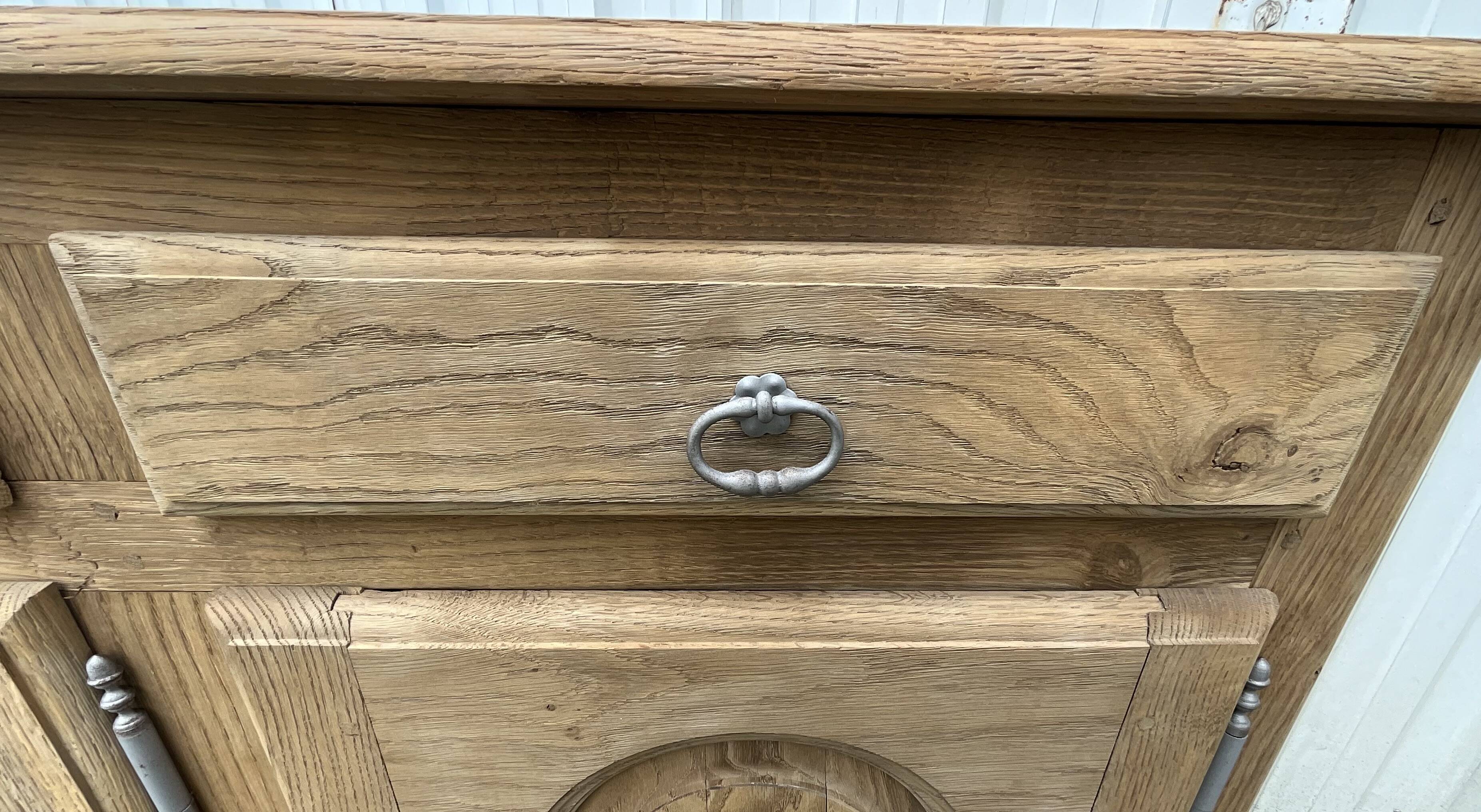 Solid Oak Sideboard Mid 20th Century