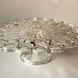 Lead crystal glass cake plate on foot by Nachtmann - Vintage