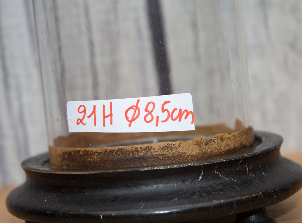 Ancient round glass globe 21 cm