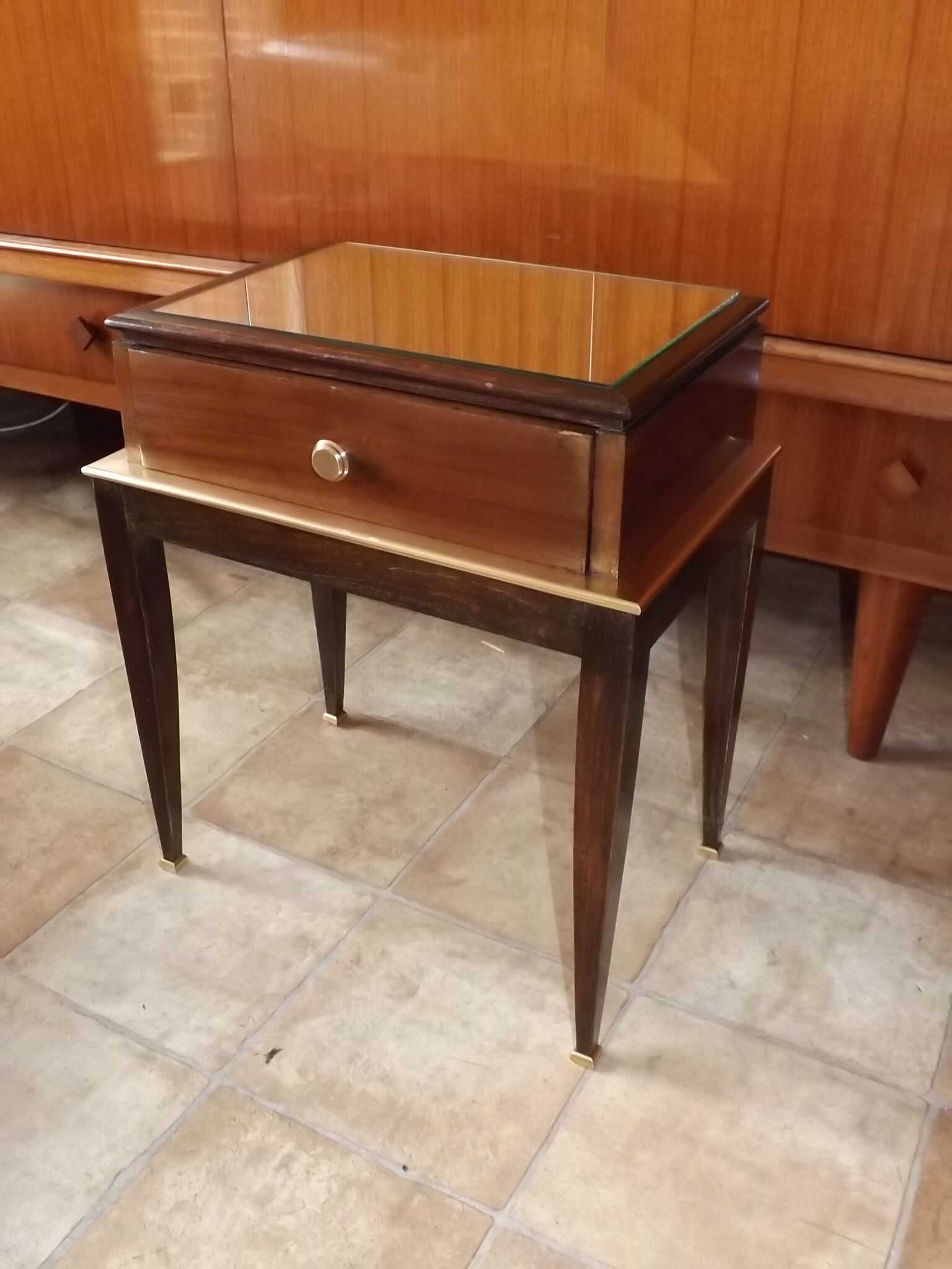 1940 Art Deco Mahogany Nightstand