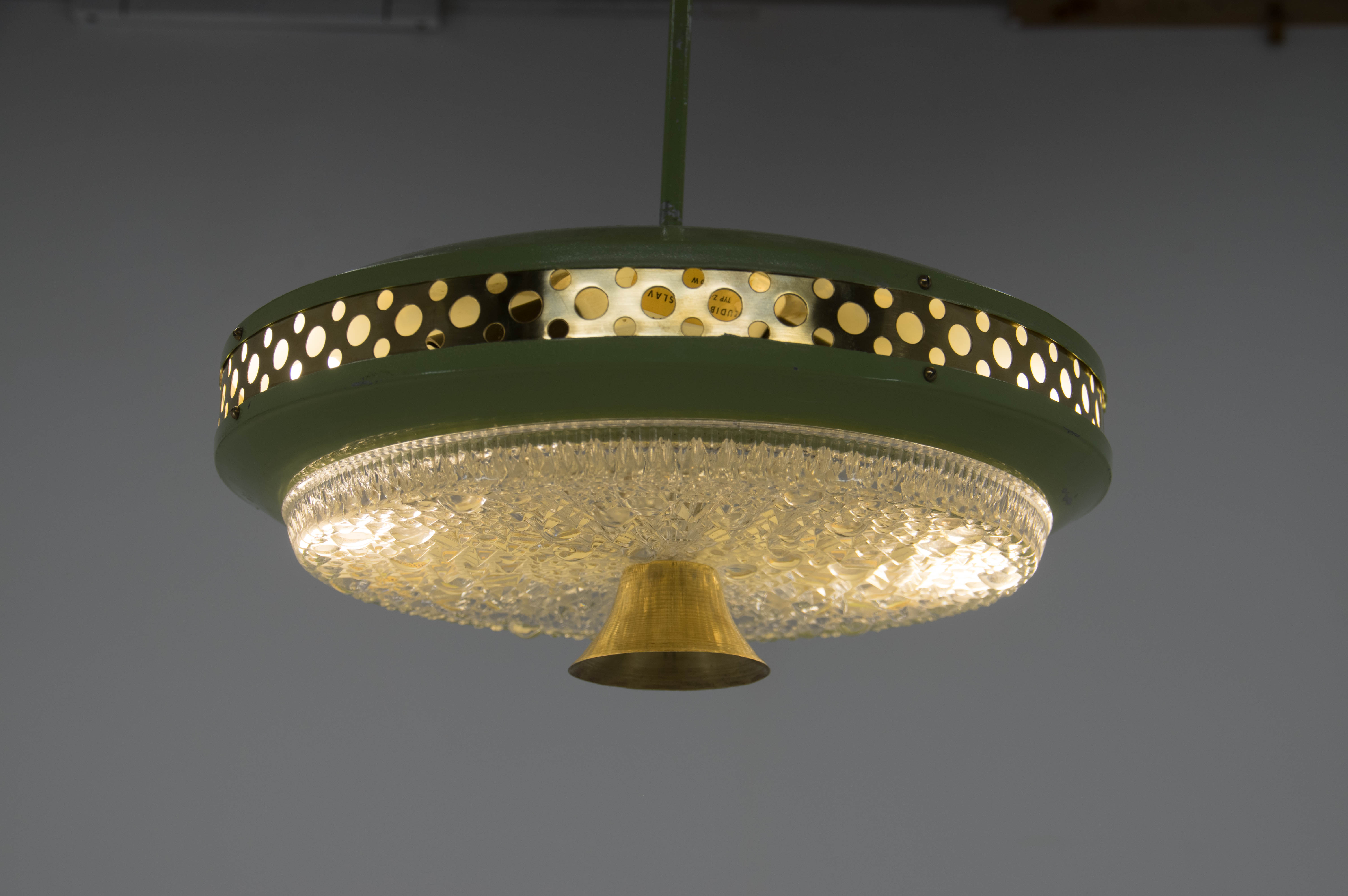 Space Age Metal Pendant by LUDIB Bratislava, Czechoslovakia, 1960s