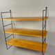 Vintage wall shelf with three wood veneer shelves
