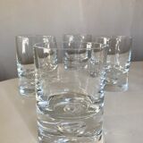 Set of 4 glasses bubble whiskey cups 1970