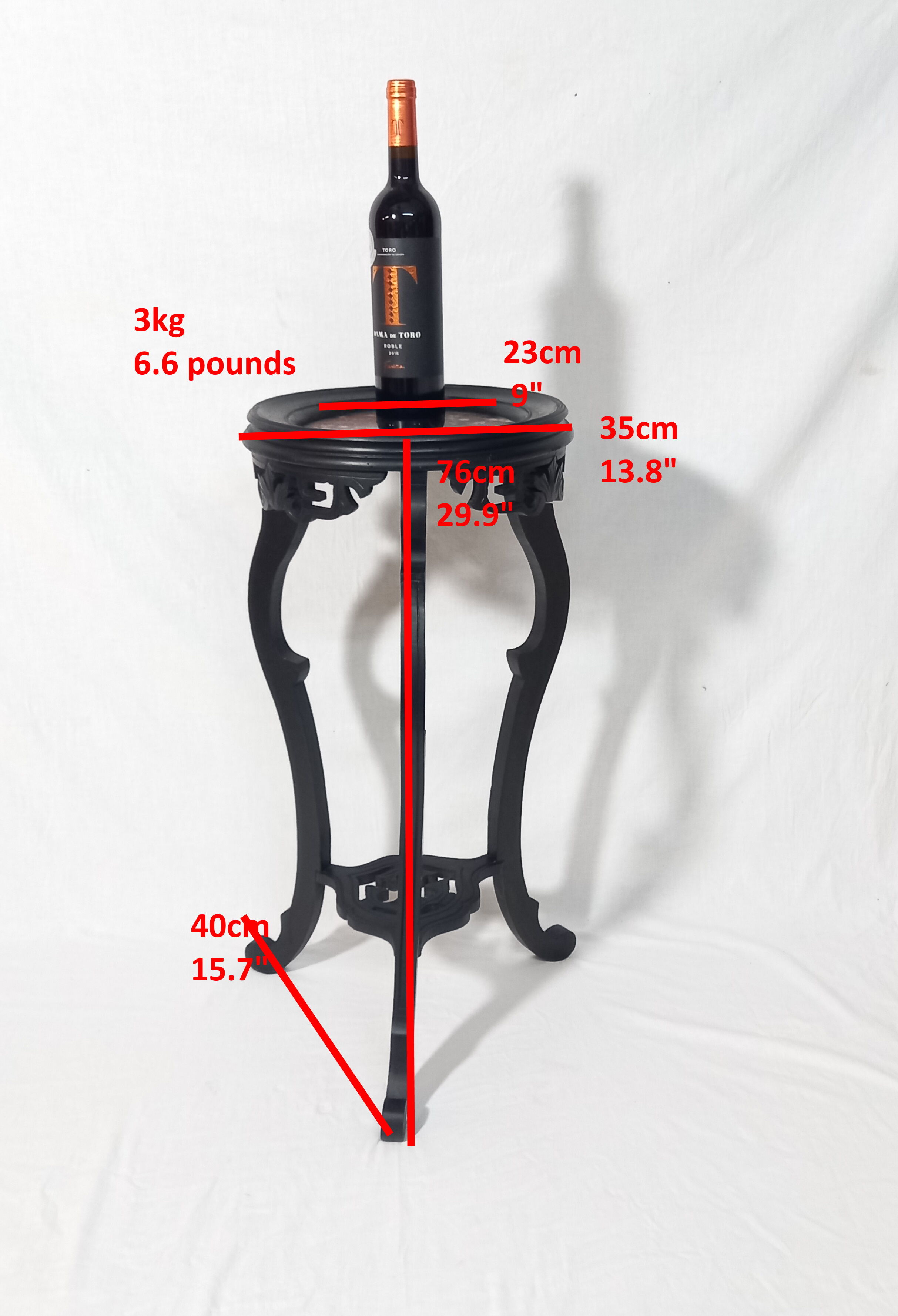 Napoleon III Style Harness in Blackened Wood and Red Marble