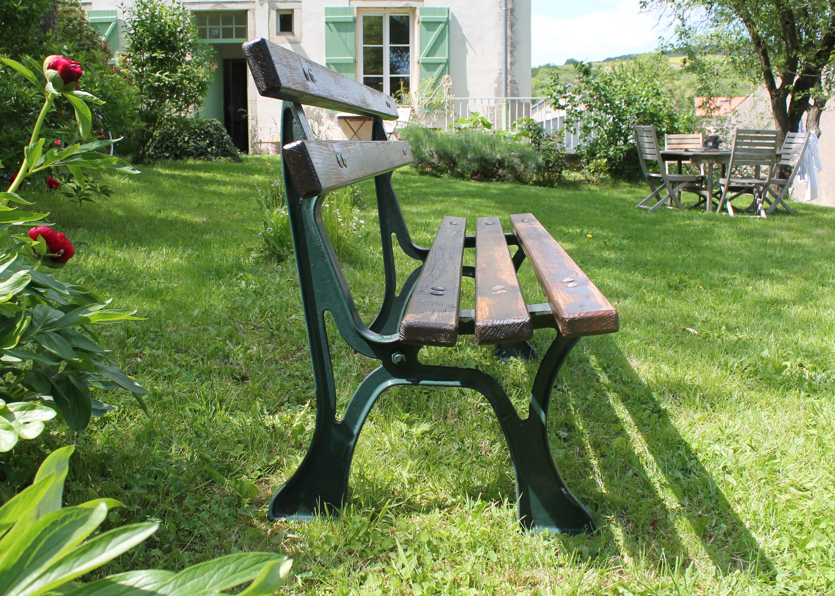 Vintage public park bench