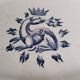Oval earthenware serving dish Terre de Fer, Salins, Salamander François I motif