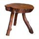 Table bout de canapé brutaliste en bois massif