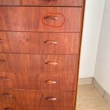 Danish 8-drawer chest of drawers in teak