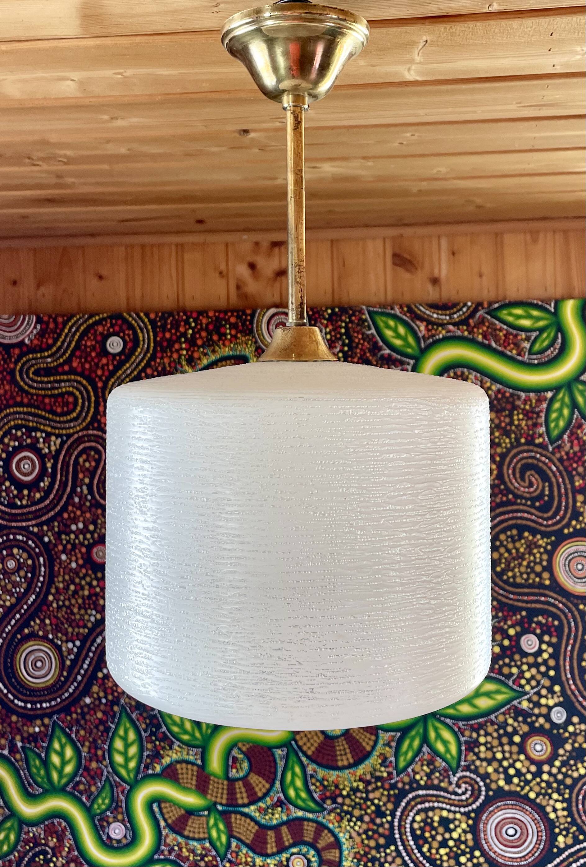 Lustre, suspension, plafonnier vintage, design "Maison Lunel", année 60