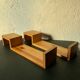 Pair wooden wall shelves 1970