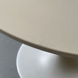 White tulip design round dining table