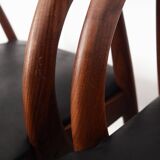 Ensemble de quatre chaises en teck, design danois, années 1970, fabricant : Orte Mobelfabrik