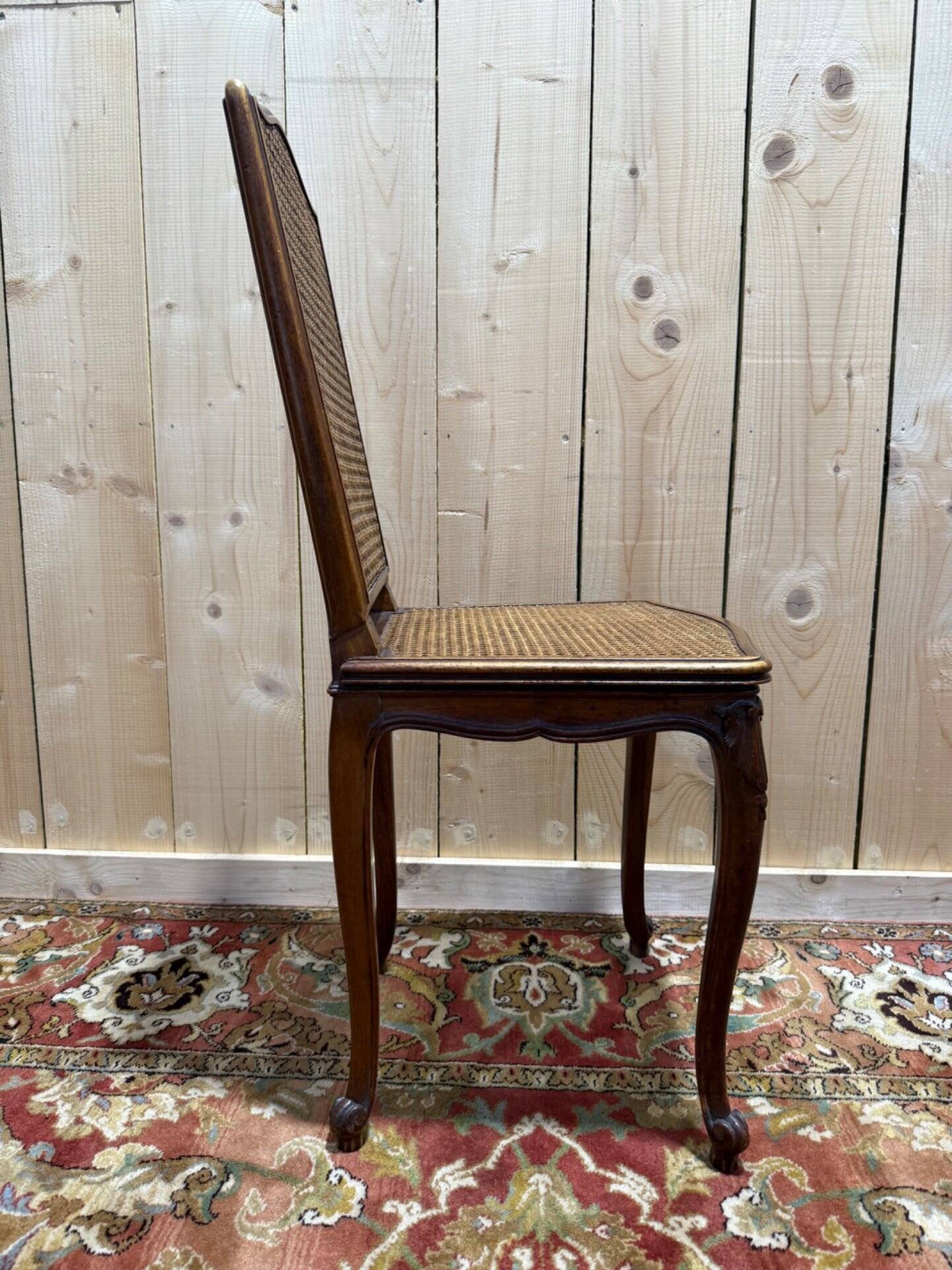 Set of 6 Louis XV style cane chairs