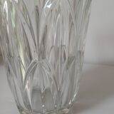 Glass vase, "leaves" pattern