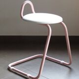 80's design stool in pink tube