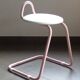 80's design stool in pink tube