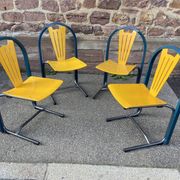 Set of 4 vintage chairs design lounge by Baumann, 1980-90s