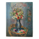 Bouquet of flowers with poppies, oil on canvas signed
