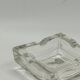Vintage rectangular glass ashtray, design with two cigarette rests.