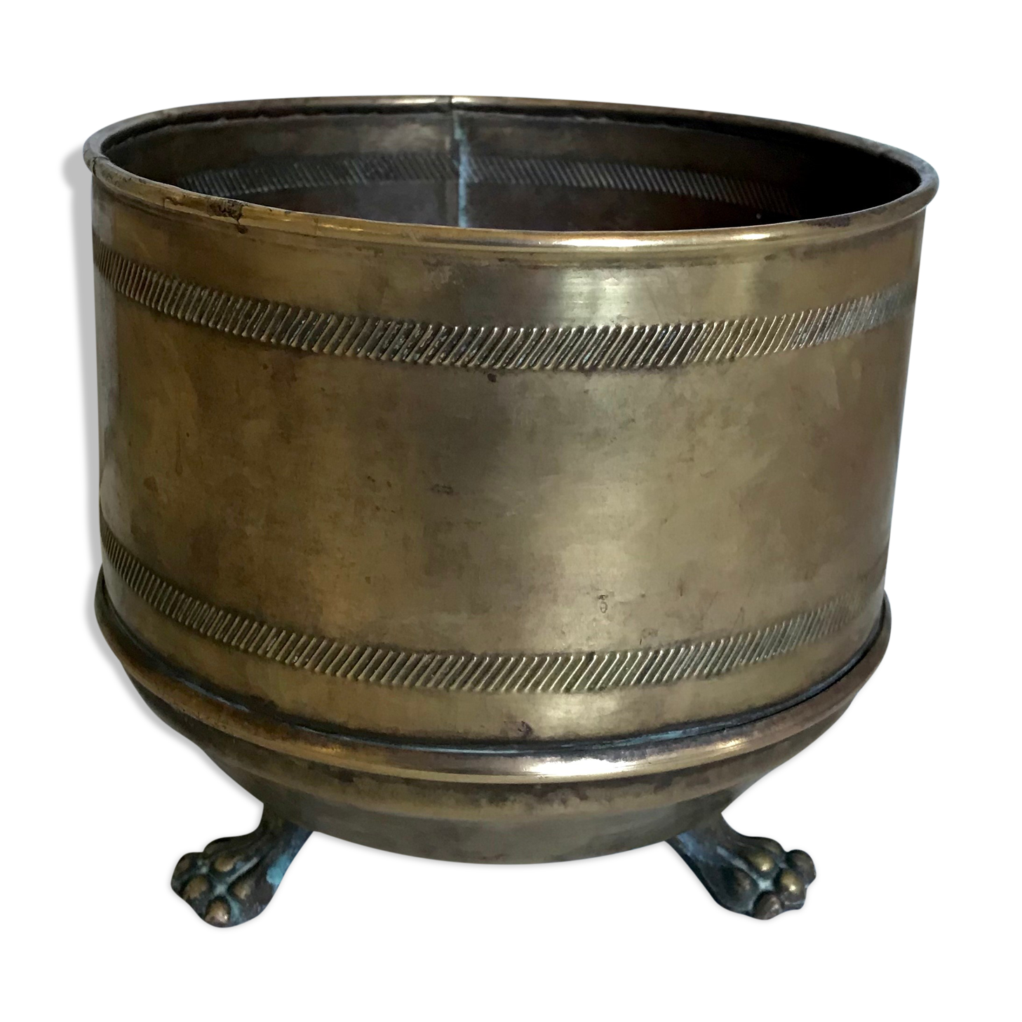 Former brass tripod pot