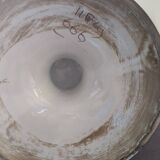 Old porcelain earthenware vase with floral decor