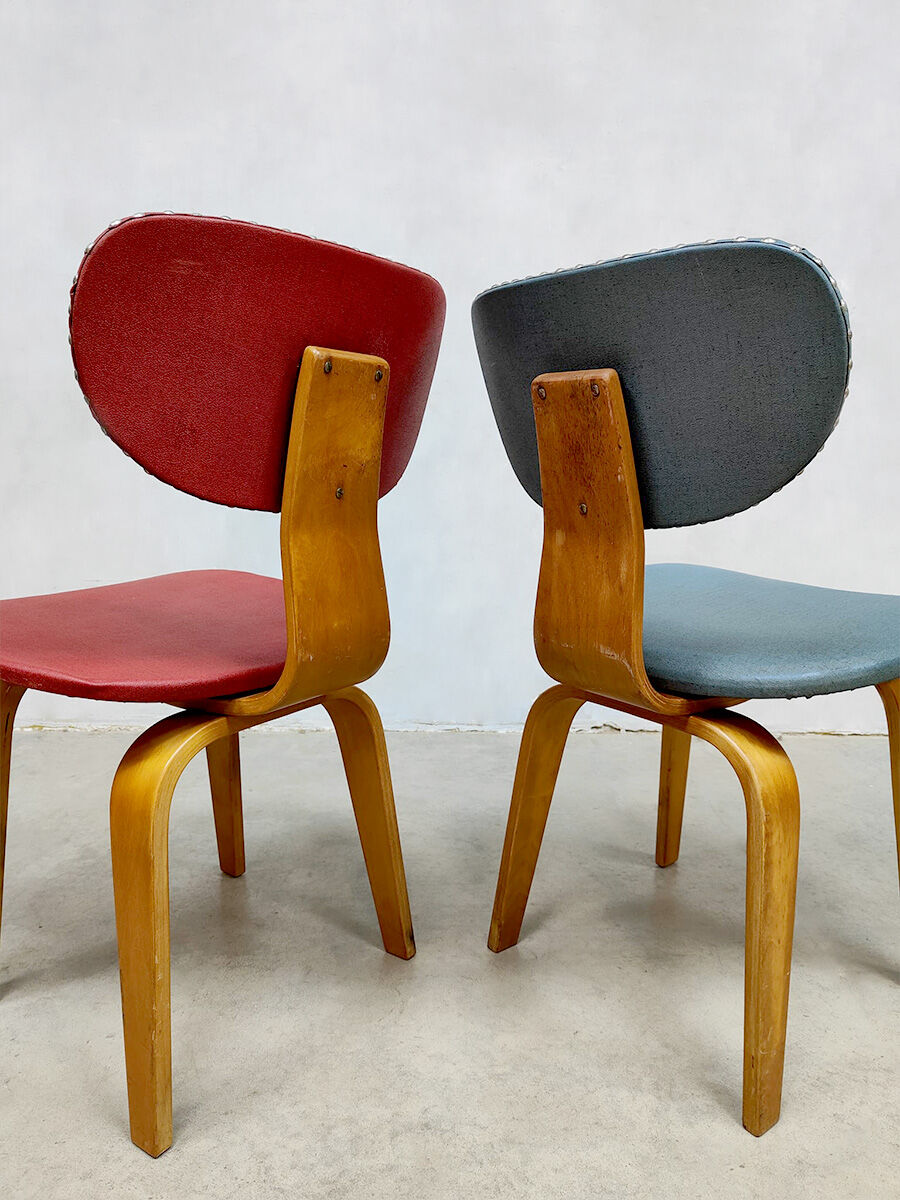 Vintage Dutch design dining chairs Pastoe