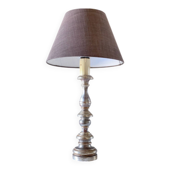 Lampe bois argenté "l'Acropole Paris"
