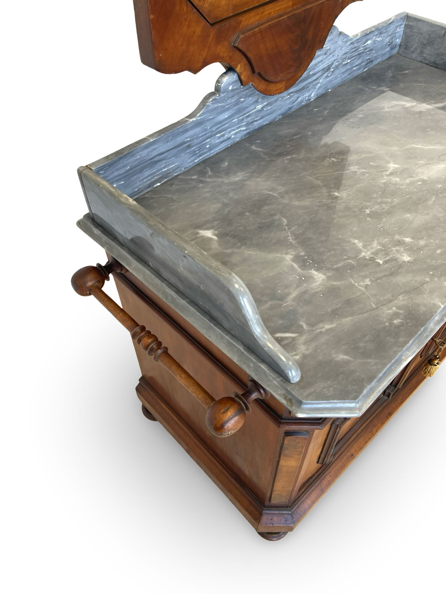The antique walnut vanity , 19th century