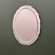 1970s Italian oval mirror by Crystal Arte with faceted glass frame