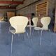 Lot de 4 chaises design vintage – crème & chrome