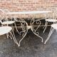 Wrought iron garden furniture chairs and table