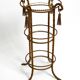 Italian Mid Century Regency side table in gold plated Metal by Li Puma