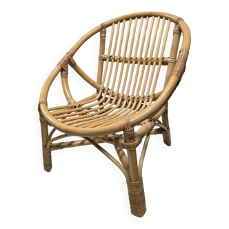 Children's rattan armchair from the 60s/70s