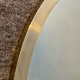 Vintage oval mirror in solid brass