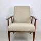 Armchair 'Lis', 1970s beige boucle design by Henryk Lis - natural wood