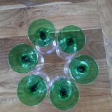 6 verres anciens à vin blanc