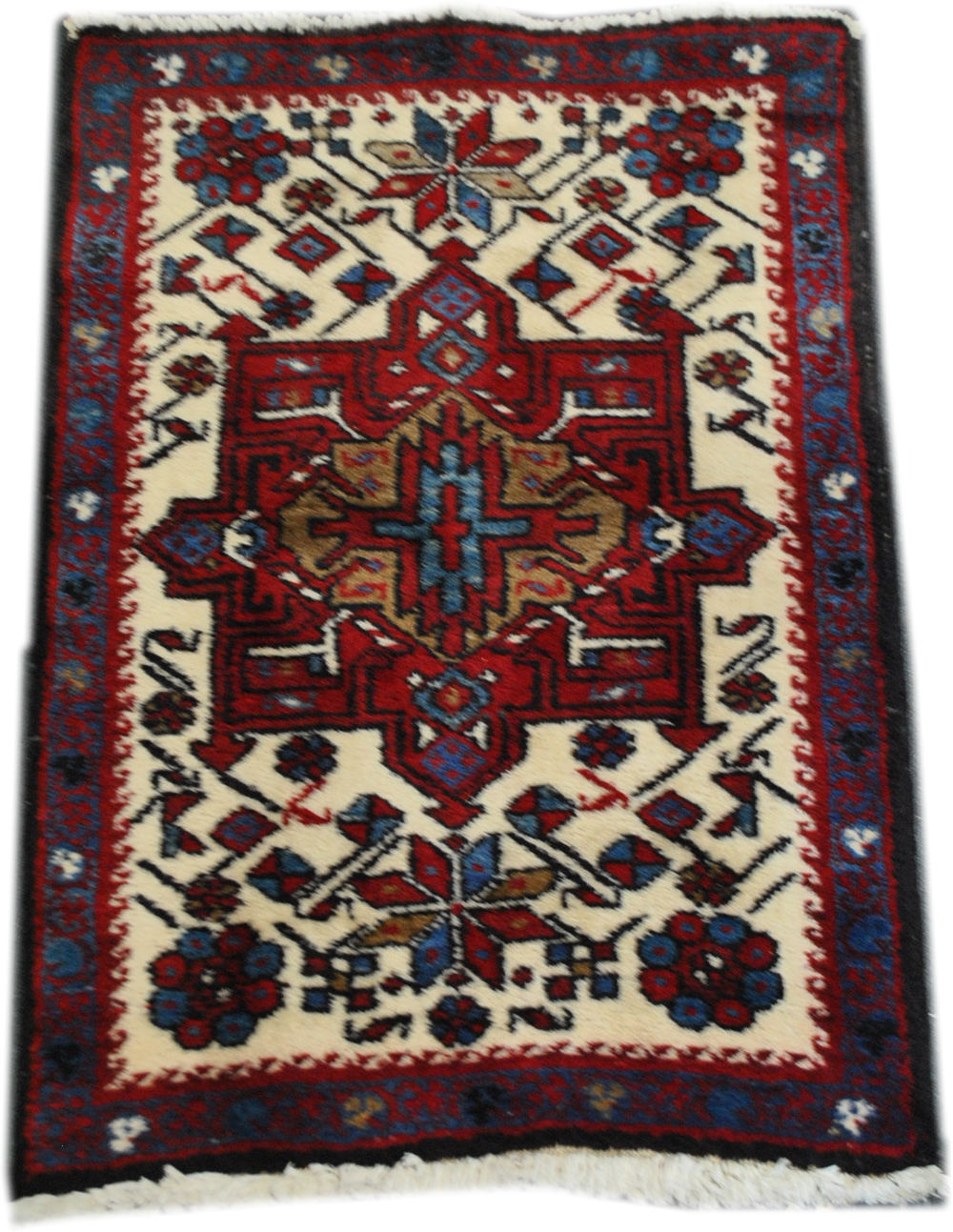 Authentic Persian rug from the mid-20th century 87 x 60 cm