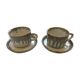 Mugs with saucers