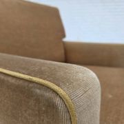 1970s, Danish armchair, honey yellow furniture velour.