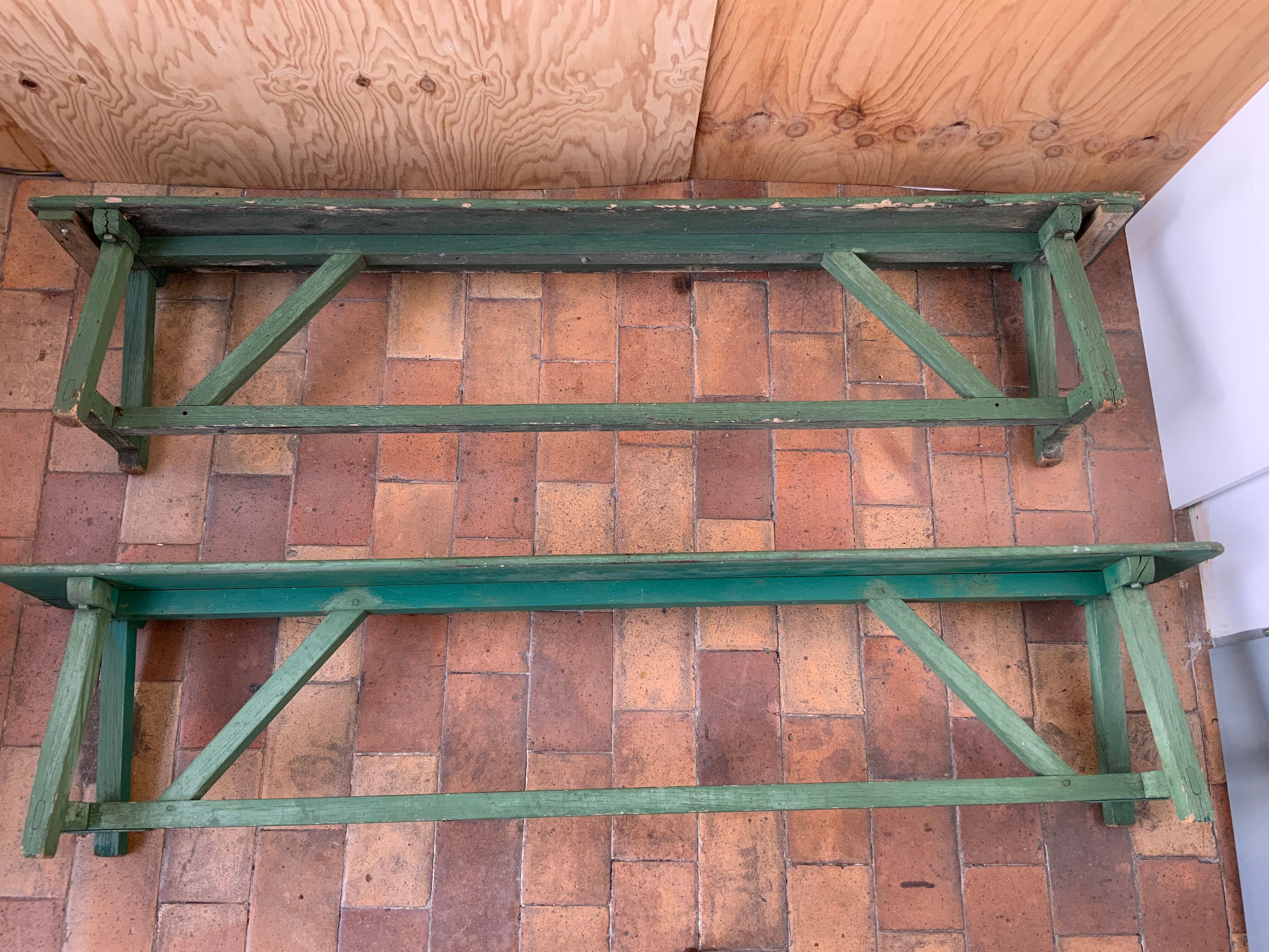 Pair of vintage benches