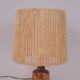 Turned wood lamp and rope shade